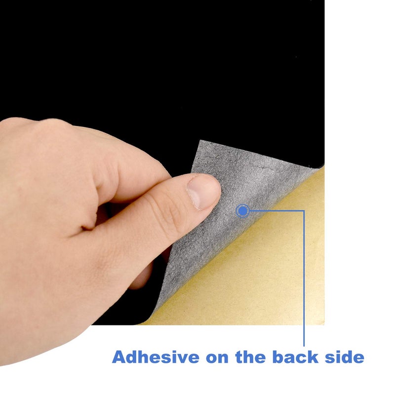 Thyores 15PCS Stick Black Felt, Self Adhesive Felt Sheets, DIY Velvet Fabric for Art & Crafts, Jewelry Drawer Craft Fabric and Craft Making -A4 Sizeï¼ˆ8.3" x 11.8"ï¼‰ - Image 4